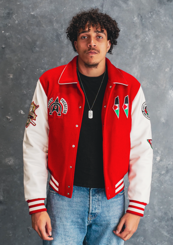 APEXX PREDATOR - FREE PALESTINE Varsity Jacket (This is a pre-order product. 4-6 Weeks)