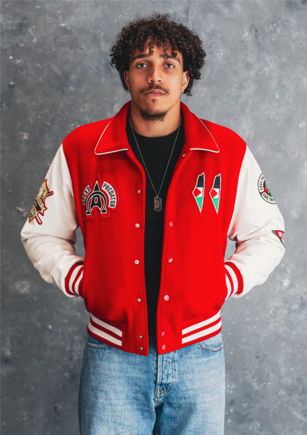 APEXX PREDATOR - FREE PALESTINE Varsity Jacket (This is a pre-order product. 4-6 Weeks)